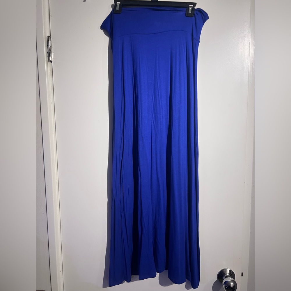 Enough About Me Vibrant Blue A-Line Skirt